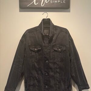 American Eagle Outfitters Dark Gray Jean Jacket